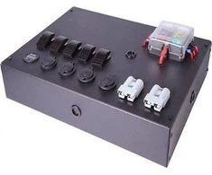 TurboWorks ALU jungiklis, ON- OFFx5, 3xGZ, USB 3.1A, 1x Voltomeasurer 6 IP68 saugikliai