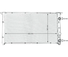 TurboWorks sportinis vandens radiatorius TurboWorks Volkswagen Golf III 1994-1998 m.