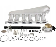 TurboWorks Toyota Lexus 2JZ-GTE CNC įsiurbimo kolektorius 6 purkštukams su kuro bėgeliu