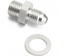TurboWorks turbinos alyvos padavimo jungtis M12x1,5 iki AN4 su 1,5 mm ribotuvu