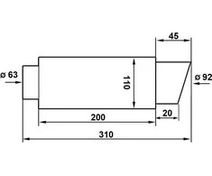 TurboWorks TurboWorks galinis duslintuvas 90mm įėjimas 63,5mm