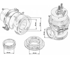 TurboWorks Wastegate išorinis TurboWorks 50mm 1,6 Bar V-Band Violetinė