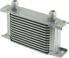 TurboWorks_D TurboWorks Oil Cooler Slim Line 13- eilutėje 140x100x50 AN10 sidabro