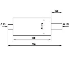 TurboWorks_D TurboWorks 100mm galutinis duslintuvas įvestis 63,5mm