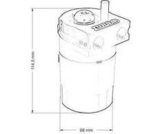 TurboWorks_F Aliejus sugauti bakas 0.3L 10mm / 15mm TurboWorks PRO Raudona