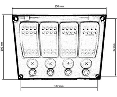 TurboWorks_F jungikliai 12/24V IP68 (ON)-OFFx1, ON-OFFx3, 2B 5A, 1B 10A, 1B 15A