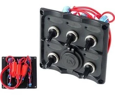 TurboWorks_F Jungiklis 12 V SPST / ON- OFFx5, 1xGZ, 3B 15A IP68