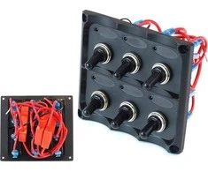 TurboWorks_F Jungiklis skydelis 12V SPST / ON- OFFx6, 3B 15A IP68