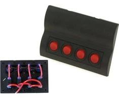 Turboworks_F IP68 ON-OFFx4, 4xB 2x5A 1x10A 1x15A, LED IP68