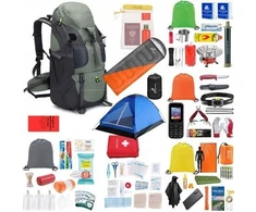 Turistinė evakuacinė kuprinė + įranga Readypack X2 rinkinys palapinė miegmaišis maistas / Readypack X2 žalia (SB10829)