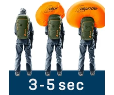 Turistinė kuprinė Deuter Alproof Tour 38 l + 5 l Khaki-Juodas