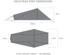 Turistinė palapinė Lifesystems Solo Peak Tent - 1 Person