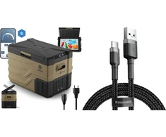Turistinis šaldytuvas Peme Quest 40 Storm Sand + kabelis usb