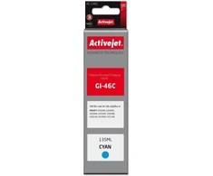 Activejet AC-G46C Rašalo kasetė, skirta Canon spausdintuvams, Canon GI-46C pakaitalas; Supreme; 135 ml; žydra