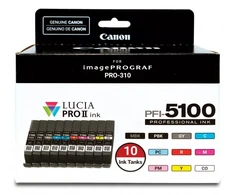 Canon Rašalas / PFI-5100 MBK / PBK / C / M / Y / PC / PM / R / GY /