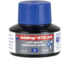 EDDING E-BTK 25 baltos lentos žymeklio papildymo rašalas, mėlynas
