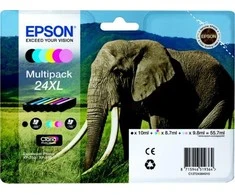 Ink Epson 24XL MultiPack (juoda, žalsva, rausva, geltona, nuotrauka žalsva, nuotrauka rausva)