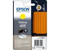 Tusz Epson Epson 405 - 5,4 ml - geltona - originali - lizdinė plokštelė su RF / akustiniu pavojaus signalu - rašalo kasetė - skirta WorkForce WF-7310, 7830, 7835, 7840, WorkForce Pro WF-3820, 3825, 4820, 4825, 4830
