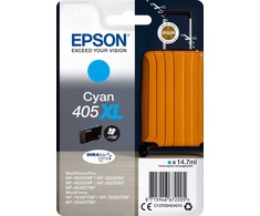 Tusz Epson Epson 405XL - 14.7 ml - XL - Cyan - original - Blister mit RF- / akustischem Alarmsignal - Tintenpatrone - fur WorkForce WF-7310, 7830, 7835, 7840, WorkForce Pro WF-3820, 3825, 4820, 4825, 4830