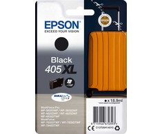 Tusz Epson Epson 405XL - 18,9 ml - XL - juoda - originali - lizdinė plokštelė su RF / akustiniu signalizacijos signalu - rašalo kasetė - skirta „WorkForce WF-7310, 7830, 7835, 7840“, „WorkForce Pro WF-3820, 3825, 4820, 4825, 4830“