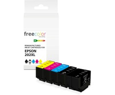 Tusz Freecolor Kartridż Epson 202XL Multipack BK/C/M/Y/Juodas photo remanufactured