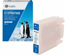 G&amp;G kompatybilny ink / tusz su C13T907240, NP-E-9072C, cyan, 120ml