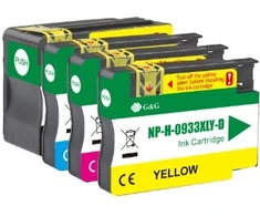Tusz G&amp;G G&amp;G NP-H-0932XLBK/933XLCMY nabój su tuszem 1 vnt. Zamiennik Wysoka (XL) wydajność Juodas, Cyjan, Purpurowy, Geltonas