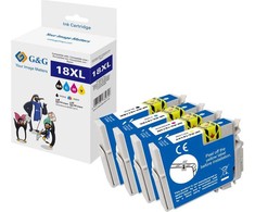 G + G Tusz G&amp;G Kartridże drukujące komplektas 4 vnt do Epson 18XL/ T1816 BK/C/M/Y