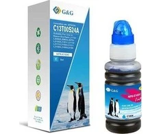Su G&amp;G suderinamas rašalas / rašalas su C13T00S24A, NPR-E103C-70ml-B, žalsvai mėlyna