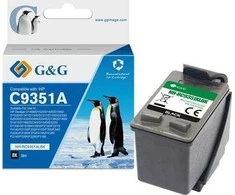 Tusz G&amp;G kompatybilny su C9351A, HP 21, NH-R9351BK, juodas, 16ml