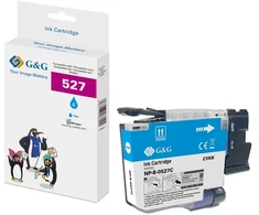 Tusz G&amp;G Kompatybilny su kartridżem Brother 527 LC527C (900 stron) Cy (22058)