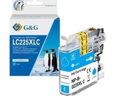 G&amp;G suderinama rašalo kasetė LC-225XLC, NP-B-0225XLC, žydra, 1200 s
