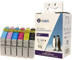 Tusz G&amp;G nabój su tuszem 6 vnt. Zamiennik Juodas, Cyjan, Geltonas, Purpurowy, Cyan fotograficzny, Magenta fotograficzna (70346)