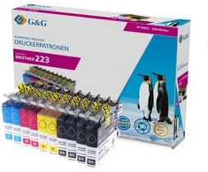 Tusz G&amp;G Patrone Brother LC-223 XL komplektas 10 4xBK, po 2x C,M,Y