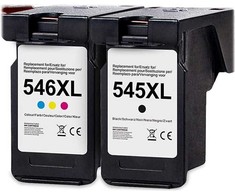 G&amp;G XL rašalo kasečių rinkinys – 2 vnt., suderinamos su „Canon 546XL/545XL“