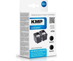 Tusz KMP Printtechnik AG KMP kasetė HP301XL DoublePack 2x480 puslapių juoda suderinama