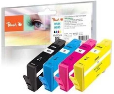 Peach Ink PI300-625 / HP 934/935 (juoda, žalsvai mėlyna, purpurinė, geltona)