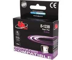 UPrint kompatybilny ink / tusz su LC-123BK, B-123B, juodas, 600s, 17ml