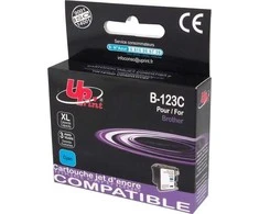 Suderinamas su „UPrint“ rašalo kasetė / LC-123C, B-123C, žydra, 600 s, 10 ml