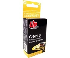 UPrint kompatybilny ink / tusz su CLI521BK, C-521B, juodas, 10ml, su chipem