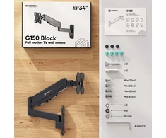 Laikiklis TV SET ACC WALL MOUNT /13-34"/Juodas G150-B ONKRON