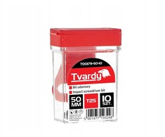 Grąžtas Tvardy Bity udarowe T25 50mm S2 – dėžutė (10/120)