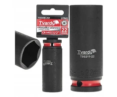 „Tvardy“ ilga smūginė galvutė 1/2 colio šešiakampė 22 mm CR-MO (6/48)