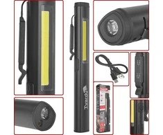 Tvardy Magnet LED COB tikrinimo dirbtuvių lempa 5W + 3W UV lazeris 800mAh 400lm IP44 (100)
