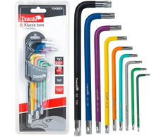 Tvardy Veržliarakčiai torx spalva T10-T50 9 vnt. S2 (20) (5903418306182)