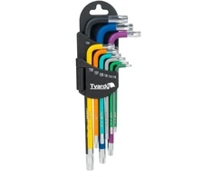 Tvardy Veržliarakčiai torx spalva T10-T50 9 vnt. S2 (20) (5903418306182)