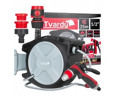 Tvardy Automatinis suktuvas su sodo žarna 1/2" 25m BRASS-LINE (1)