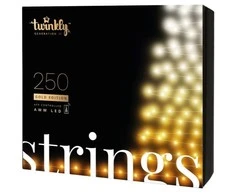 Twinkly Strings išmanios kalėdinės lemputės 250 AWW 20m (Amber &amp; White AWW)