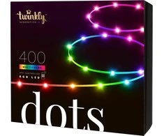 Lubinis šviestuvas „Twinkly Dots“ išmaniosios LED lemputės, 400 RGB (daugiaspalvės), 20 m, permatomas RGB laidas, 16 mln.+ spalvų
