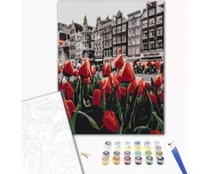 Twoje Hobby Jūsų hobis Tapyba pagal numerius BRUSHME, 40x50 cm, Amsterdamo tulpės, 1 vnt.